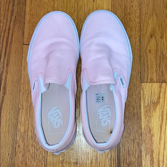 all pink vans slip ons